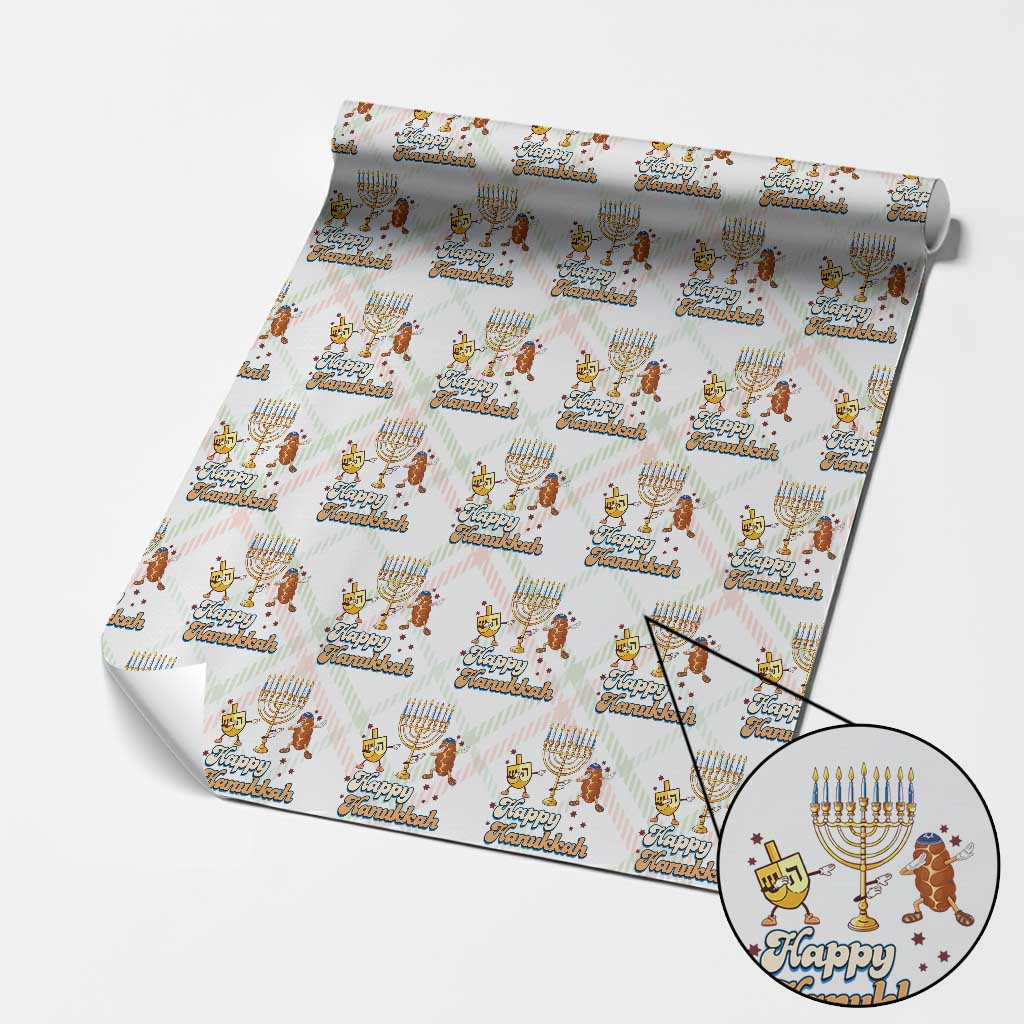 Funny Hanukkah Wrapping Paper Roll Dab Dreidel Menorah Challah Gift - Wonder Print Shop