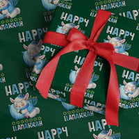Funny Happy Llamakkah Wrapping Paper Roll Cute Llama Jewish Holiday Gift - Wonder Print Shop