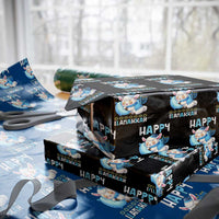 Funny Happy Llamakkah Wrapping Paper Roll Cute Llama Jewish Holiday Gift - Wonder Print Shop