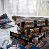 Funny Hard Skeleton Meme Bootleg Wrapping Paper Roll Far Left? More Like Farting - Wonder Print Shop