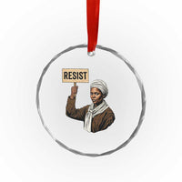 Funny Harriet Tubman Says Resist Crystal Glass Ornament Black Pride Inspiration Gift - Wonder Print Shop