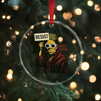Funny Harriet Tubman Says Resist Crystal Glass Ornament Female Empowerment History Gift - Wonder Print Shop