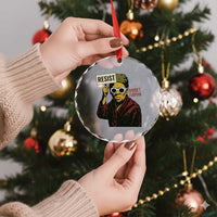 Funny Harriet Tubman Says Resist Crystal Glass Ornament Female Empowerment History Gift - Wonder Print Shop