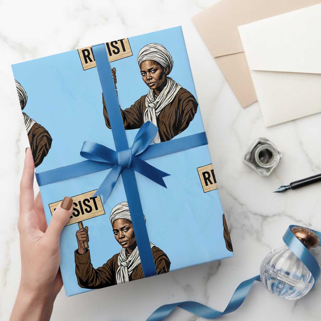 Funny Harriet Tubman Says Resist Wrapping Paper Roll Black Pride Inspiration Gift - Wonder Print Shop