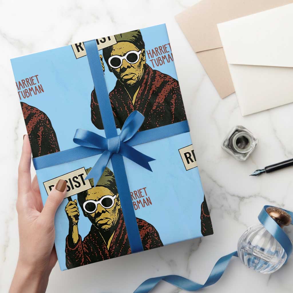 Funny Harriet Tubman Says Resist Wrapping Paper Roll Female Empowerment History Gift - Wonder Print Shop