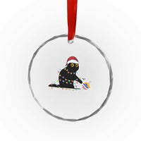Funny Harris Supporter Crystal Glass Ornament Xmas Black Cat With Bauble TS11