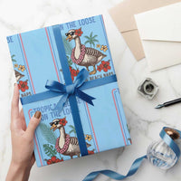 Funny Hawaiian Beach Vacation Graphic Wrapping Paper Roll Tropical Goose On The Loose