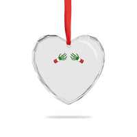 Funny Heart Crystal Glass Ornament Women's Boob Skeleton Hand - Wonder Print Shop