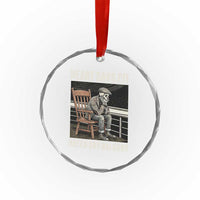 Funny Heart Says Pit Knees Say Balcony Crystal Glass Ornament Old Skeleton - Wonder Print Shop