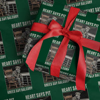Funny Heart Says Pit Knees Say Balcony Wrapping Paper Roll Old Skeleton - Wonder Print Shop