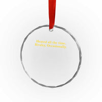 Funny Heated All The Time Rivalry Occasionally Crystal Glass Ornament LGBT Hockey Romance