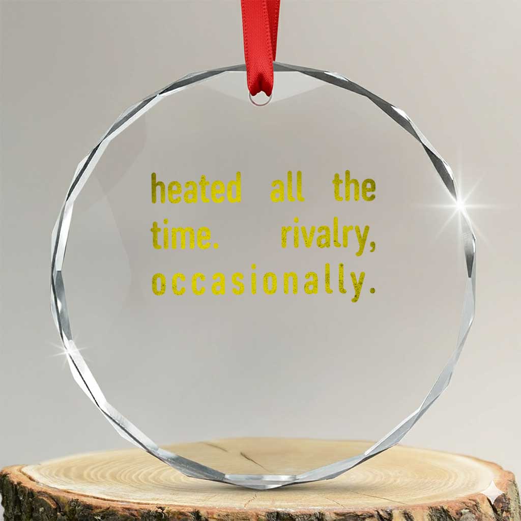 Funny Heated All The Time Rivalry Occasionally Crystal Glass Ornament LGBT Ice Hockey