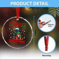 Funny Heavy Xmas Rock Band Guitarist Crystal Glass Ornament TS09