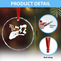 Funny Hebrew Crystal Glass Ornament Let's Get Chai Jewish Vintage Cigarette TS11