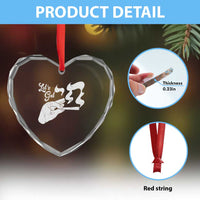 Funny Hebrew Heart Crystal Glass Ornament Let's Get Chai Jewish Vintage Cigarette - Wonder Print Shop