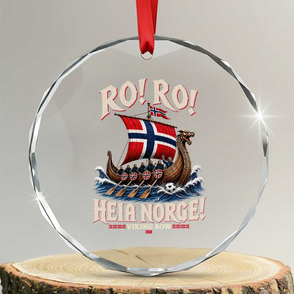 Funny Heia Norge Soccer Viking Row Crystal Glass Ornament Ro Ro Norway Football Fans Norwegian Pride