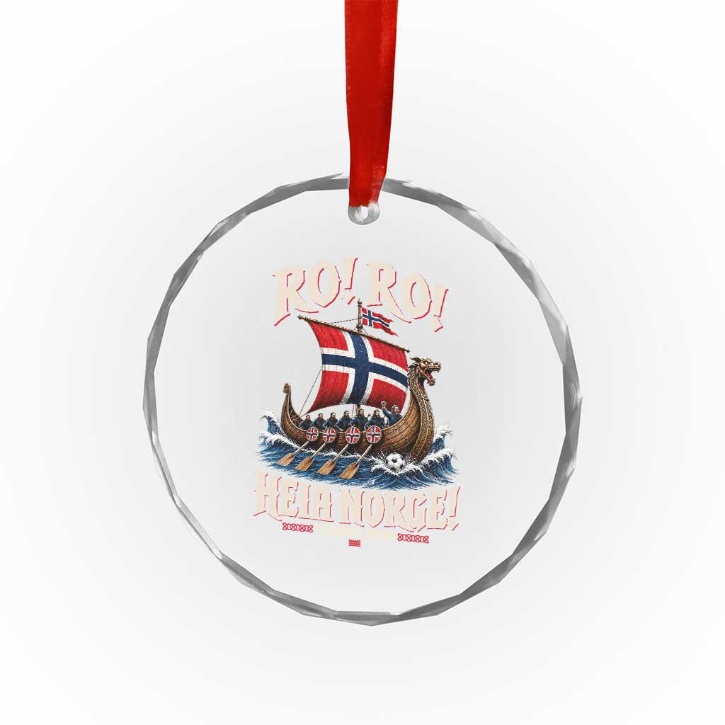 Funny Heia Norge Soccer Viking Row Crystal Glass Ornament Ro Ro Norway Football Fans Norwegian Pride