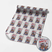 Funny Highland Cow Pool Party 4th Of July Wrapping Paper Roll Red White And Moo