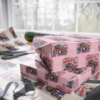 Funny Highland Cow Pool Party 4th Of July Wrapping Paper Roll Red White And Moo