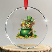 Funny Highland Cow St Patricks Day Crystal Glass Ornament Farm Lover Gift