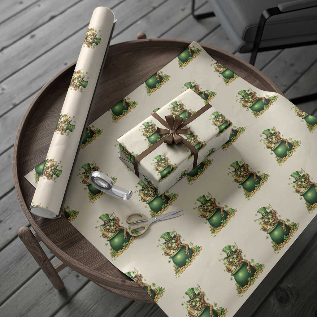 Funny Highland Cow St Patricks Day Wrapping Paper Roll Farm Lover Gift