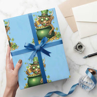 Funny Highland Cow St Patricks Day Wrapping Paper Roll Farm Lover Gift