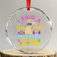 Funny Hip Hop Hippity Easter Bunny Crystal Glass Ornament - Wonder Print Shop