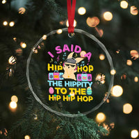Funny Hip Hop Hippity Easter Bunny Crystal Glass Ornament - Wonder Print Shop