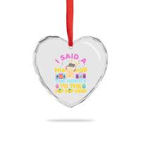 Funny Hip Hop Hippity Easter Bunny Heart Crystal Glass Ornament - Wonder Print Shop