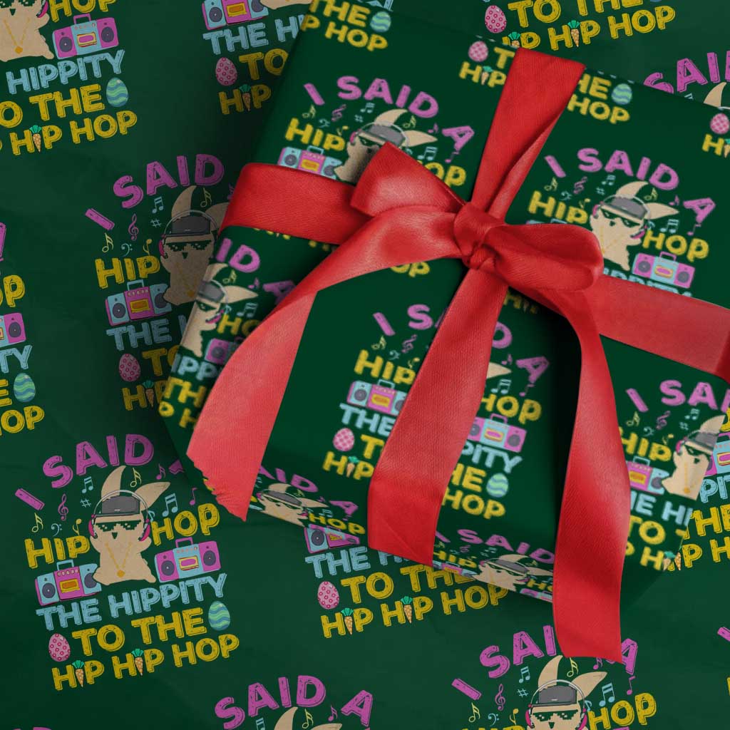 Funny Hip Hop Hippity Easter Bunny Wrapping Paper Roll - Wonder Print Shop