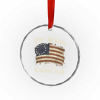 Funny Historical Crystal Glass Ornament The British Blew A Thirteen Colony Lead Patriotic Humor - Wonder Print Shop
