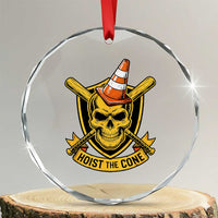 Funny Hoist The Cone Skull Crystal Glass Ornament IYKYK Meme Gritty Victory Celebration Sports Fan