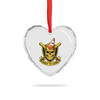 Funny Hoist The Cone Skull Heart Crystal Glass Ornament IYKYK Meme Gritty Victory Celebration Sports Fan