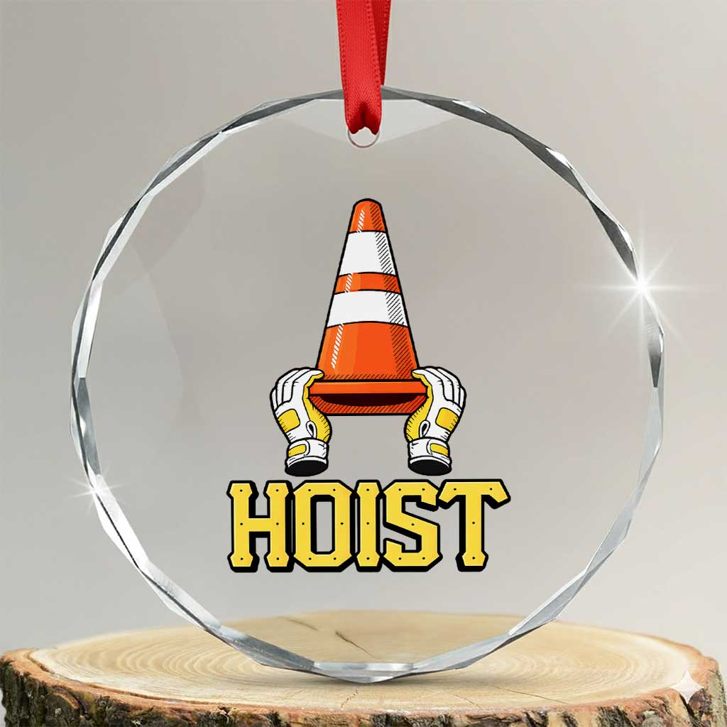 Funny Hoist The Cone Trophy Crystal Glass Ornament IYKYK Meme Sports Fan Victory Celebration