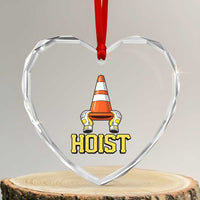 Funny Hoist The Cone Trophy Heart Crystal Glass Ornament IYKYK Meme Sports Fan Victory Celebration