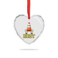 Funny Hoist The Cone Trophy Heart Crystal Glass Ornament IYKYK Meme Sports Fan Victory Celebration