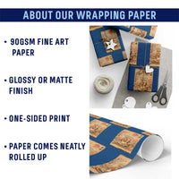 Funny Horse Eating Sushi Wrapping Paper Roll Japanese Noodle Lover - Wonder Print Shop