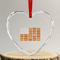 Funny Hot Dog American Flag Heart Crystal Glass Ornament Patriotic USA 4th of July Summer BBQ Party - Wonder Print Shop