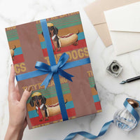 Funny Hot Dog Lover Wrapping Paper Roll They're Eating The Dogs Dachshund