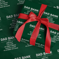 Funny Humor Father Financial Provider Joke Wrapping Paper Roll Dad Bank Open 24/7 Fast Cash No Credit Checks Fathers Day Gag Gift