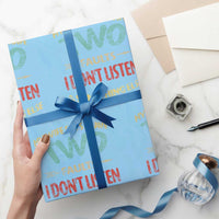 Funny Husband Wrapping Paper Roll Retro My Wife Says I Only Have Two Faults