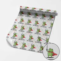 Funny Huzzah Frog Wrapping Paper Roll Im Frogtifa Knight Resist Protest - Wonder Print Shop