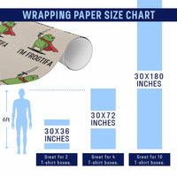Funny Huzzah Frog Wrapping Paper Roll Im Frogtifa Knight Resist Protest - Wonder Print Shop