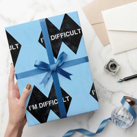 Funny I Am Difficult Double Black Diamond Ski Snowboard Wrapping Paper Roll - Wonder Print Shop