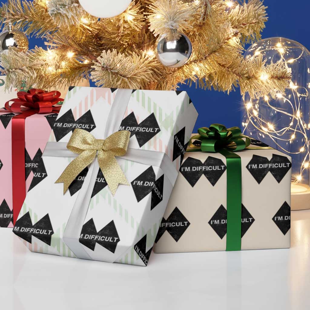 Funny I Am Difficult Double Black Diamond Ski Snowboard Wrapping Paper Roll - Wonder Print Shop