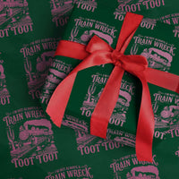 Funny I Am Not Always A Train Wreck Just Kidding Toot Toot Wrapping Paper Roll Pink Train - Wonder Print Shop