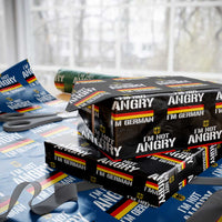 Funny I Am Not Angry I Am German Wrapping Paper Roll Germany Flag German American - undefined