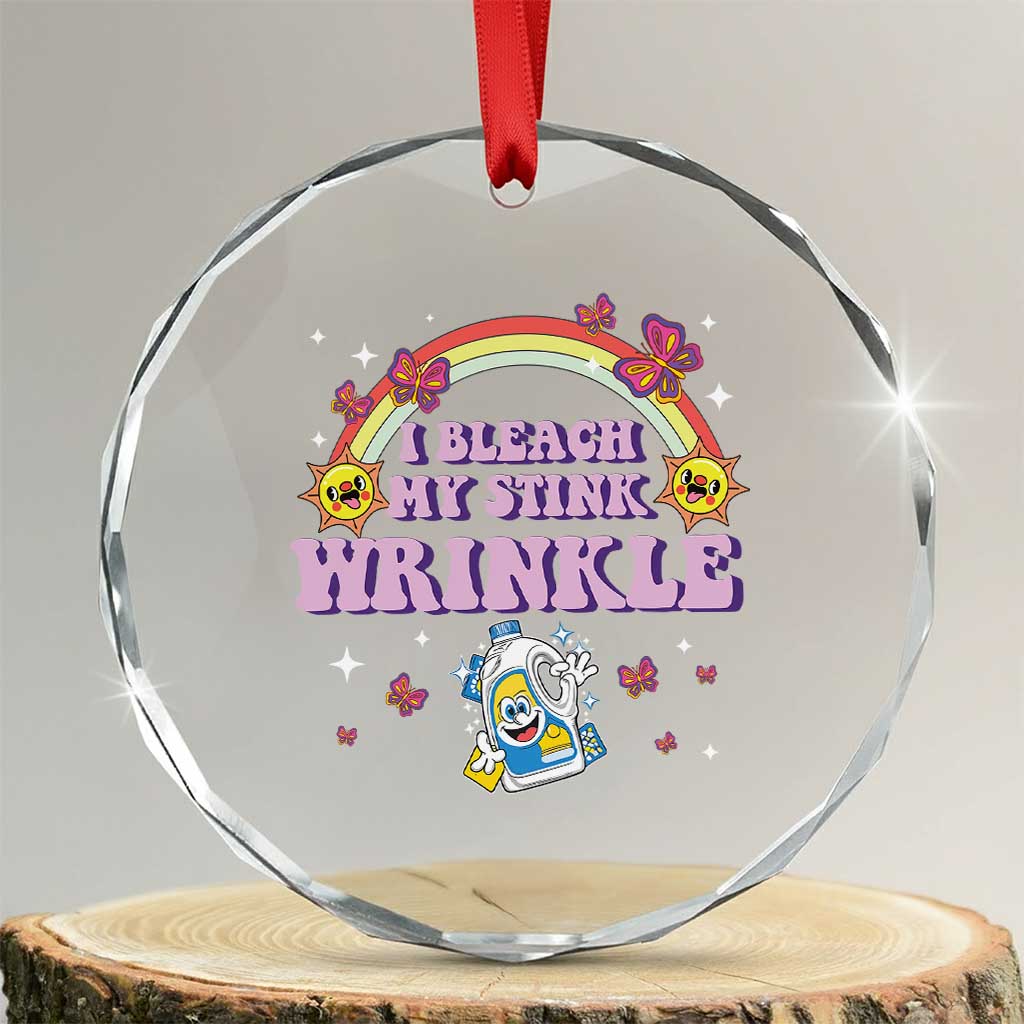 Funny I Bleach My Stink Wrinkle Crystal Glass Ornament Gag Adult Humor Rainbow Bleach Bottle - Wonder Print Shop