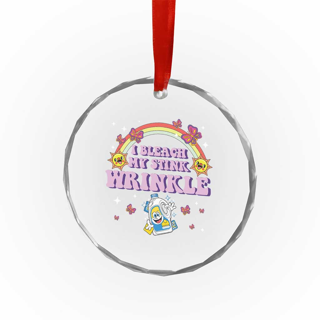 Funny I Bleach My Stink Wrinkle Crystal Glass Ornament Gag Adult Humor Rainbow Bleach Bottle - Wonder Print Shop