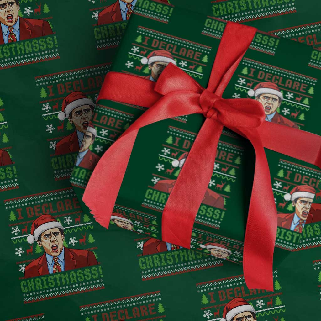 Funny I Declare Christmas Wrapping Paper Roll Funny Christmas Office Holiday Meme - Wonder Print Shop